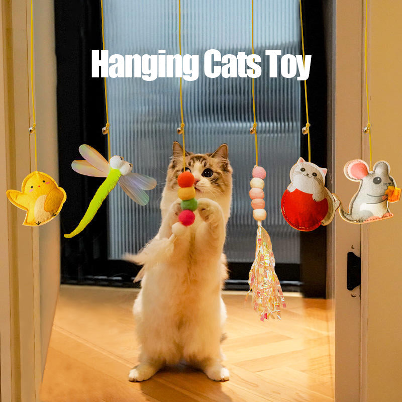 Hanging Bouncing Cats Toy ( Set Of 3 )